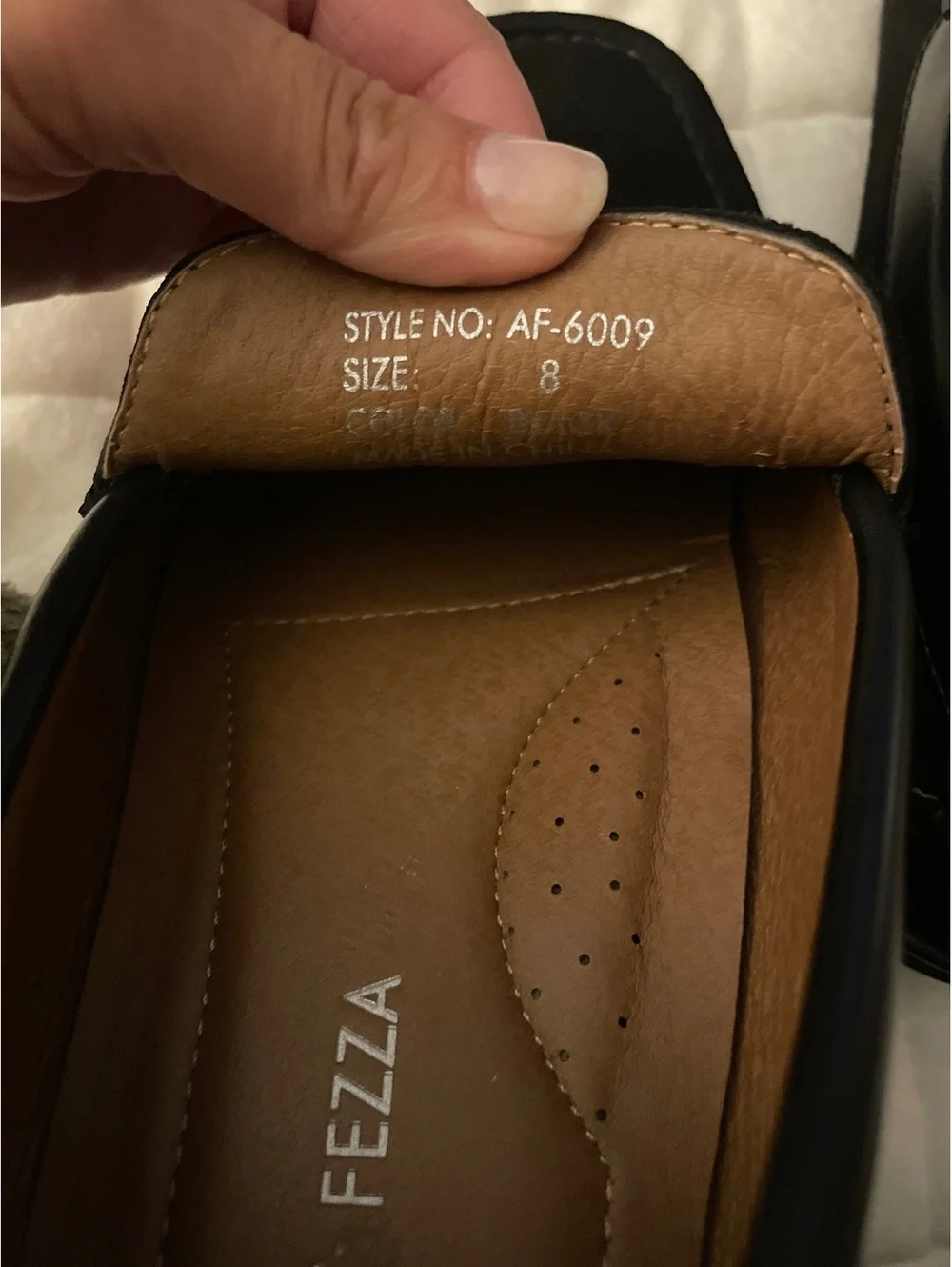 Andrew Fezza Men's Black Suede Loafers Size 8 with Leather Interior and Rubber T